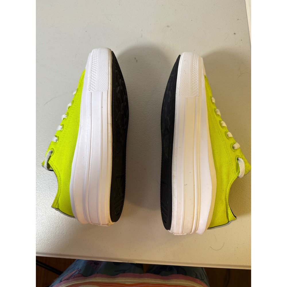 Converse Chuck Taylor All Star Move Platform Low too Neon Lime Green W Sz 7 - Picture 4 of 14